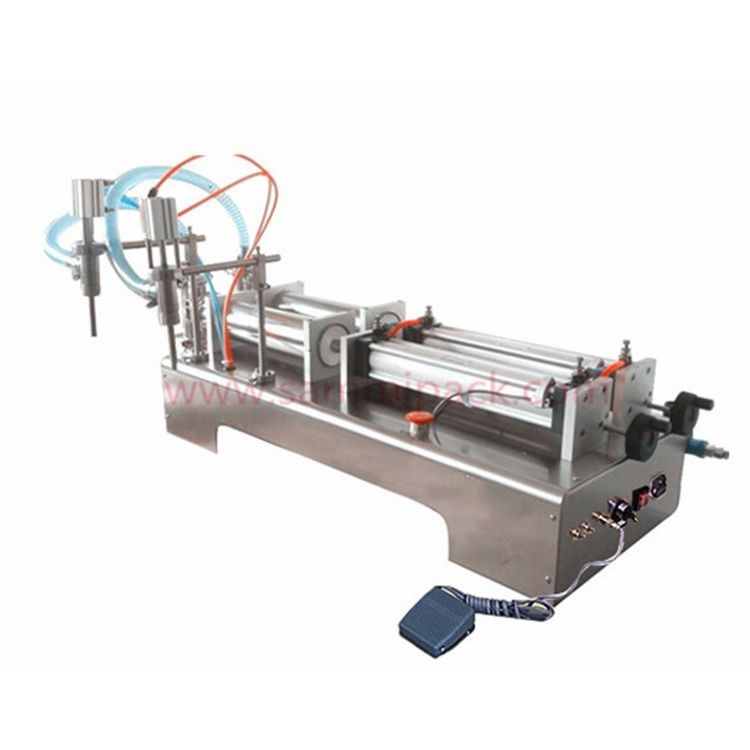 Двухстворчатая пневматическая машина для наполнения жидкостью для наполнения шампуня, масла, химических веществ G1WY-2Y-500