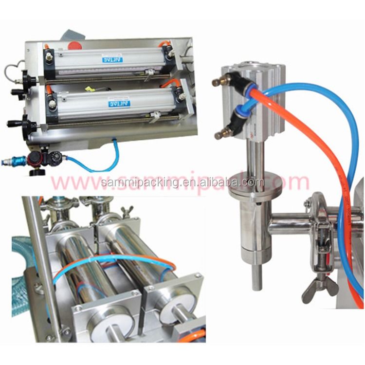 Высокоскоростная пневматическая машина для розлива жидкостей, Двухголовочный наполнитель для подсолнечного масла, Машина для розлива жидкого мыла