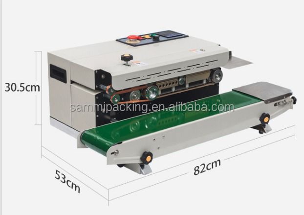 Высокоскоростной непрерывный ленточный герметизатор FR900C - Пластиковый герметизатор для мешков с приставкой, тепловой герметизатор для упаковки продуктов питания
