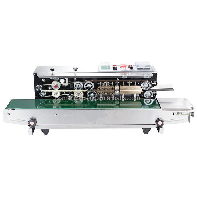 2025 Простая в эксплуатации горизонтальная электрическая запайщик пакетов для пищевых продуктов с ленточным нагревом