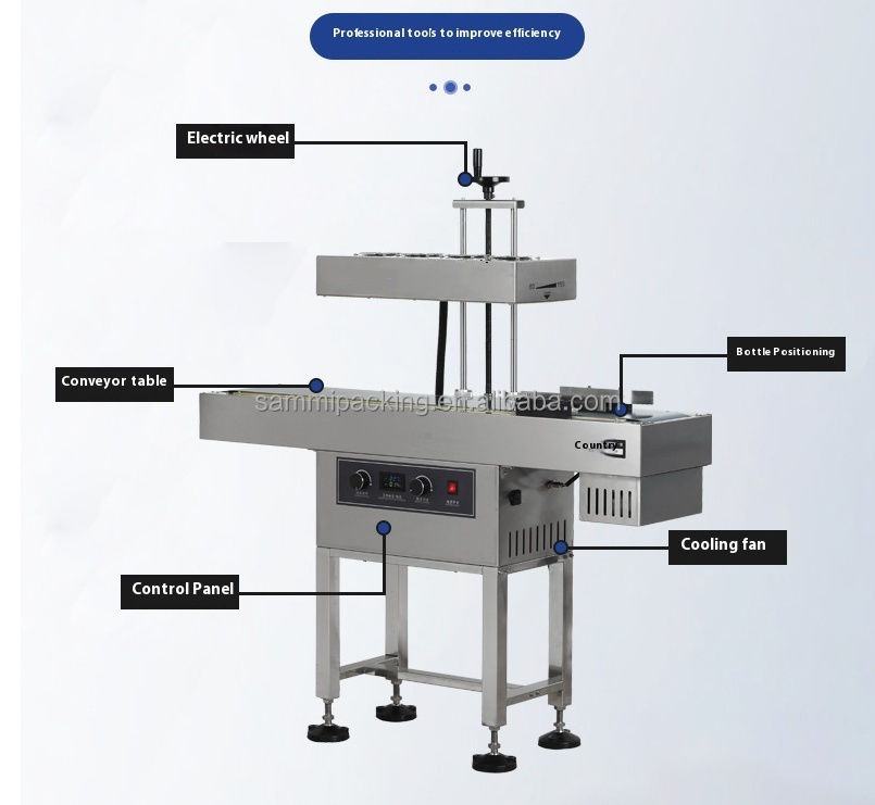 Непрерывный автоматический укупорщик пластиковых бутылок, новая индукционная запаечная машина для алюминиевой фольги, машины для упаковки крышек с воздушным охлаждением