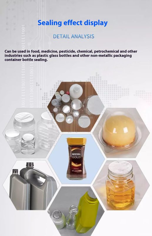 Полностью автоматическая индукционная машина для запайки стеклянных банок, алюминиевой фольгой, для пластиковых бутылок