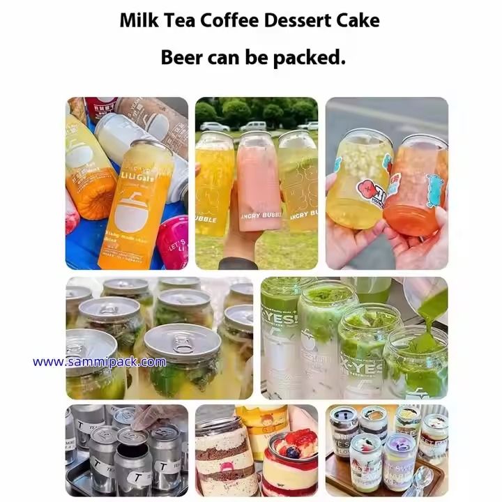 Горячая распродажа 2025 года Пластиковая машина для запайки банок газировки Автоматическая машина для укупорки банок для пузырькового чая Укупорочная машина для ПЭТ-банок для напитков