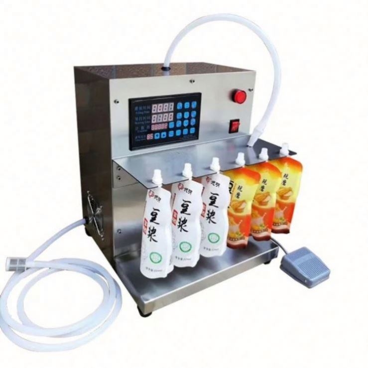Semi Automatic Spout Pouch Juice Liquid Soybean Milk Self-supporting Bag Filling Packing Machine