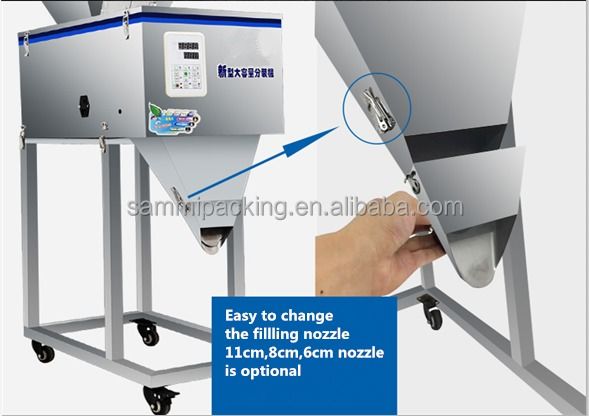 Автоматический весовой аппарат для упаковки в пакеты мелкого зерна, попкорна, гранул, закусок, картофеля фри, чипсов с большим бункером