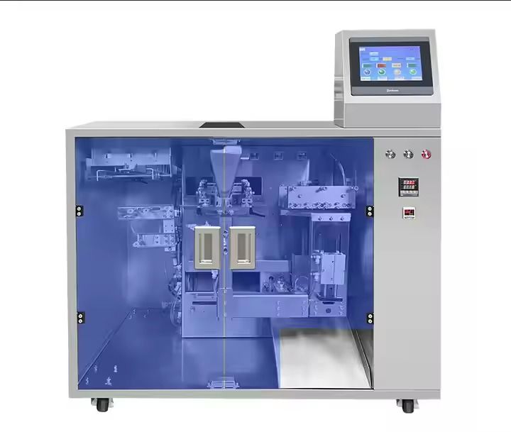 Усовершенствованная автоматическая универсальная упаковочная машина для кофе / орехов / сахара / зерновых, управление сенсорным экраном PLC, пылестойкость