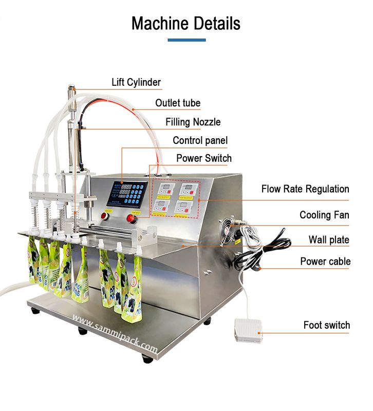 2025 Новые двойные сосуды жидкий водонагреватель мешок мешок заполняющая машина встать сосудистый мешок полуавтоматический наполнитель и уплотнитель
