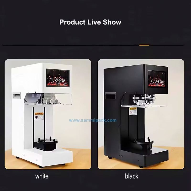 2025 Новый сенсорный экран Интеллектуальный ПЭТ/Алюминиевый консервный герметизирующий аппарат Высокоэффективный консервный аппарат для чайного магазина для продажи