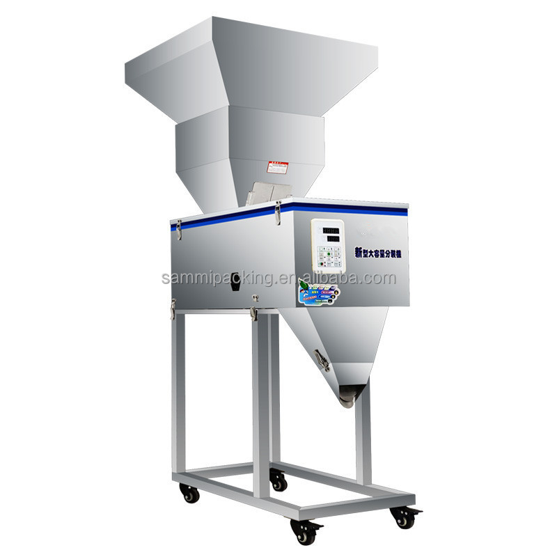 High Quality 100-3000g Weighing Machine Semi Automatic Spice Powder Weighing Filling Machine Vibration Weigher with Big Hopper