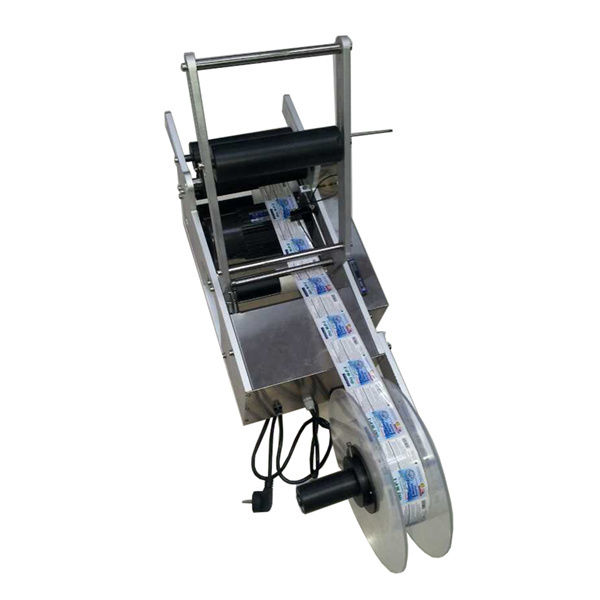 Заводская поставка полуавтоматической этикетировочной машины MT-50 для круглых банок для чая с самоклеящимися этикетками