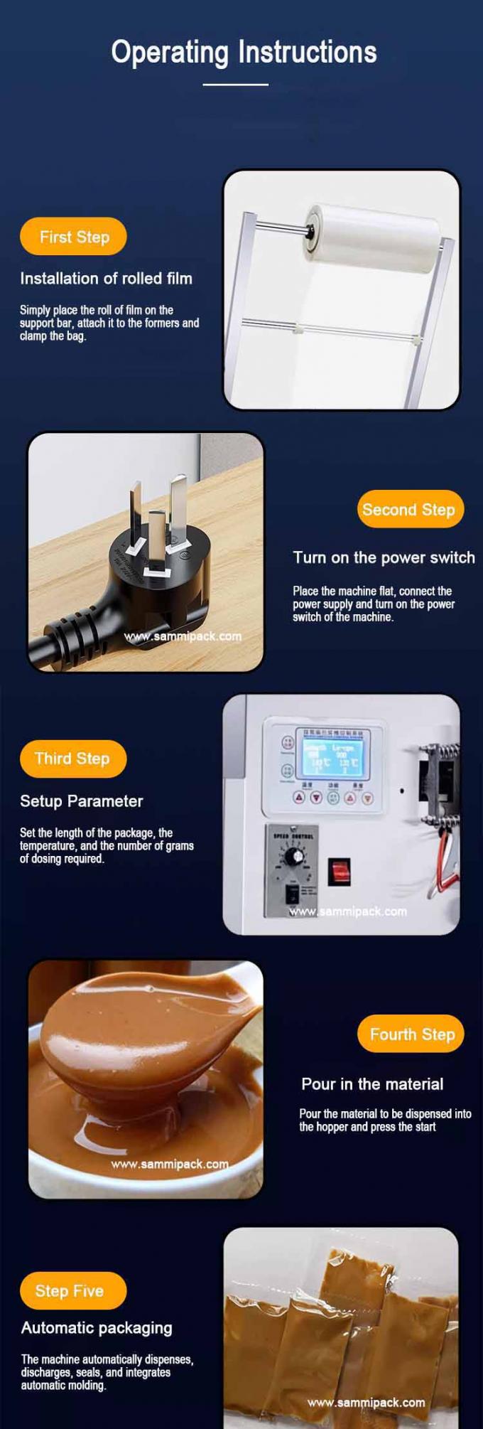 Многофункциональная автоматическая упаковочная машина для пакетиков с томатной пастой, жидким кетчупом и пастой 4