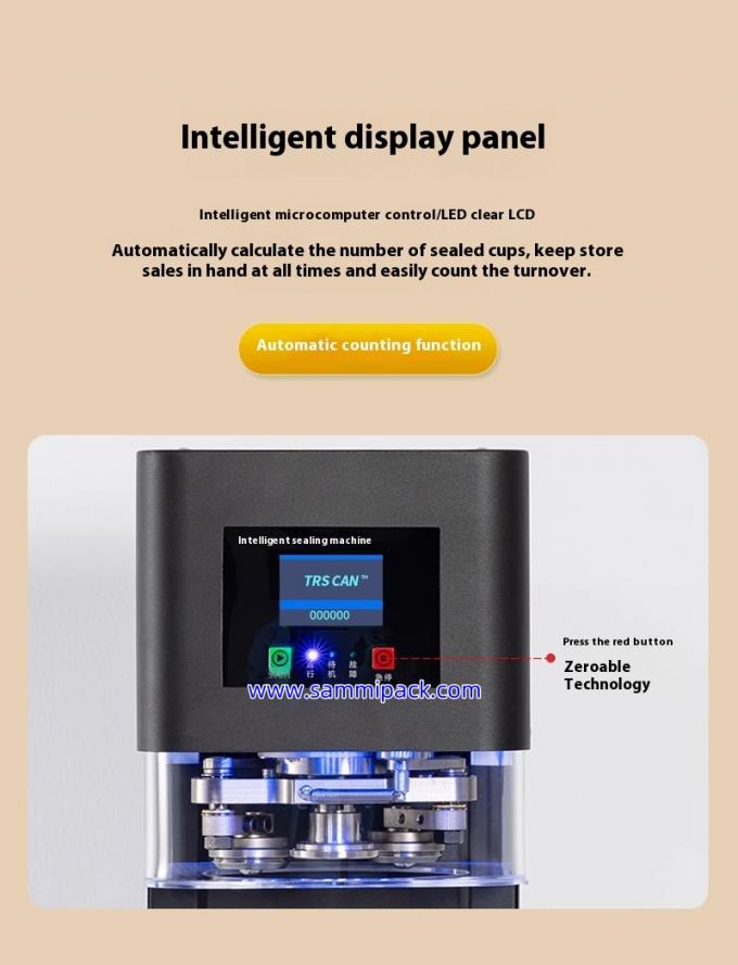 Электрическая укупорочная машина для пластиковых банок с термозапайкой для газированных напитков и чая с пузырьками 4