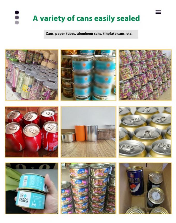 DFJ-160 Vertical Electric Sealing Machine for Stainless Steel Tinplate Easy-Open Cup Plastic and Metal Cans Tin Can Sealer 8